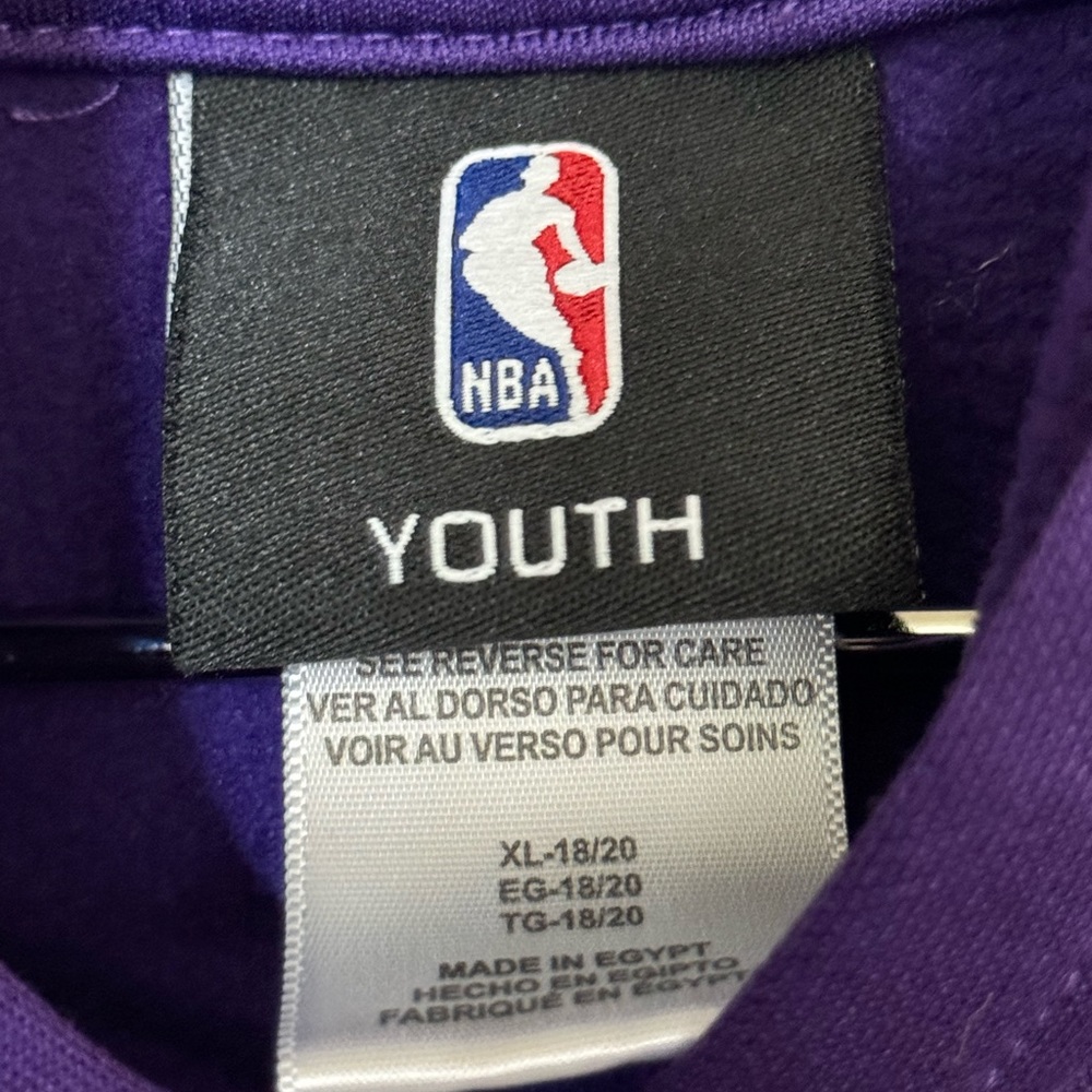 NBA Sacramento Kings Basketball Youth XL Women’s S Purple Hoodie MINTY - Picture 4 of 4